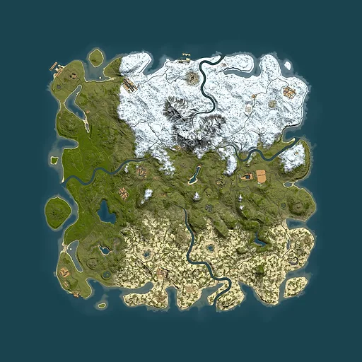 Rust map seed 1121585783, 5700x5700m top-down preview