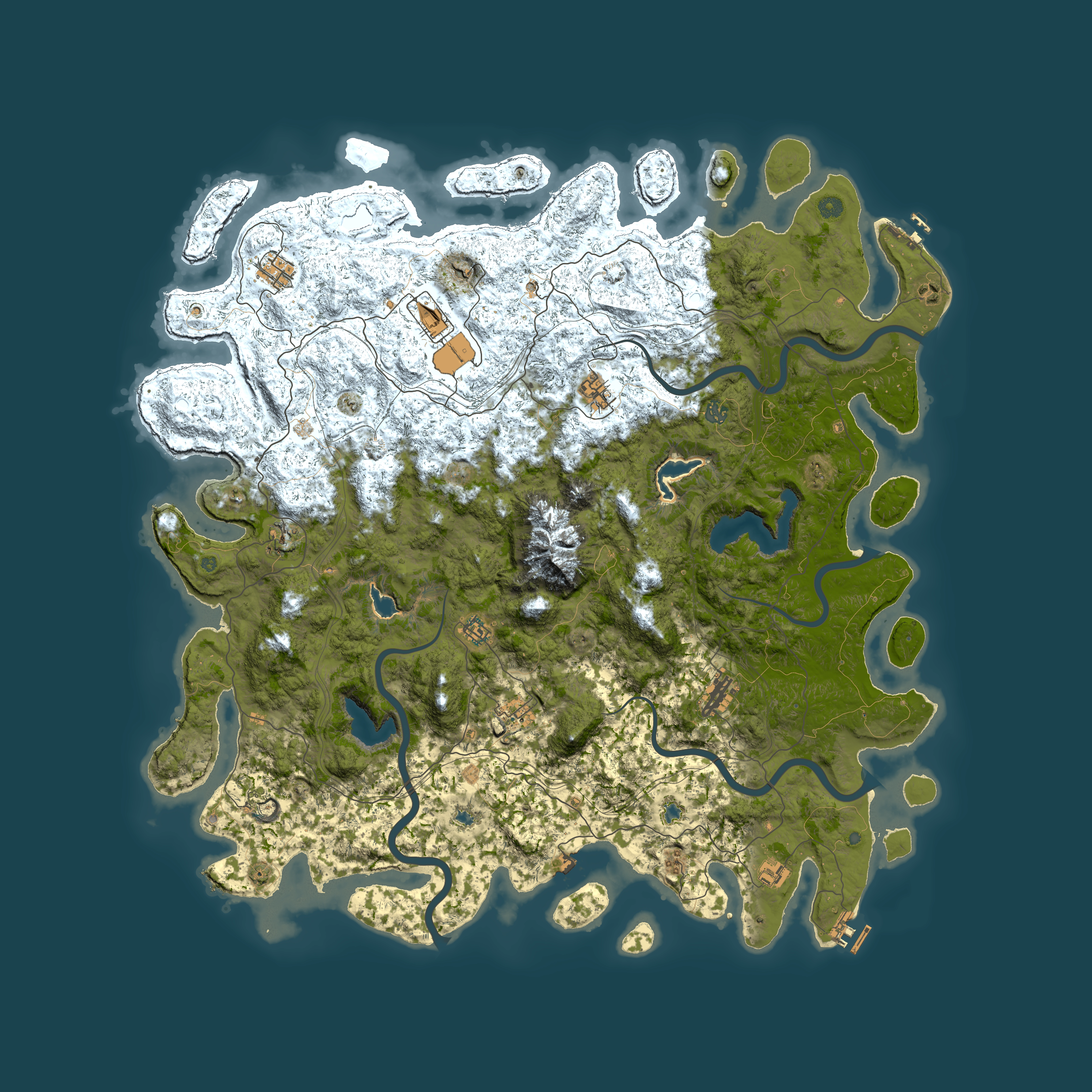 Full top-down render of Rust map seed 1526376672, 5600x5600m