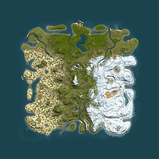 Rust map seed 1834364929, 4850x4850m top-down preview