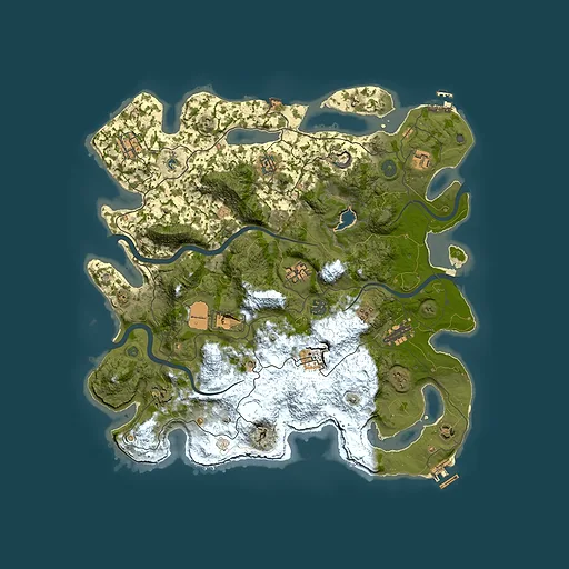 Rust map seed 2069273058, 4150x4150m top-down preview