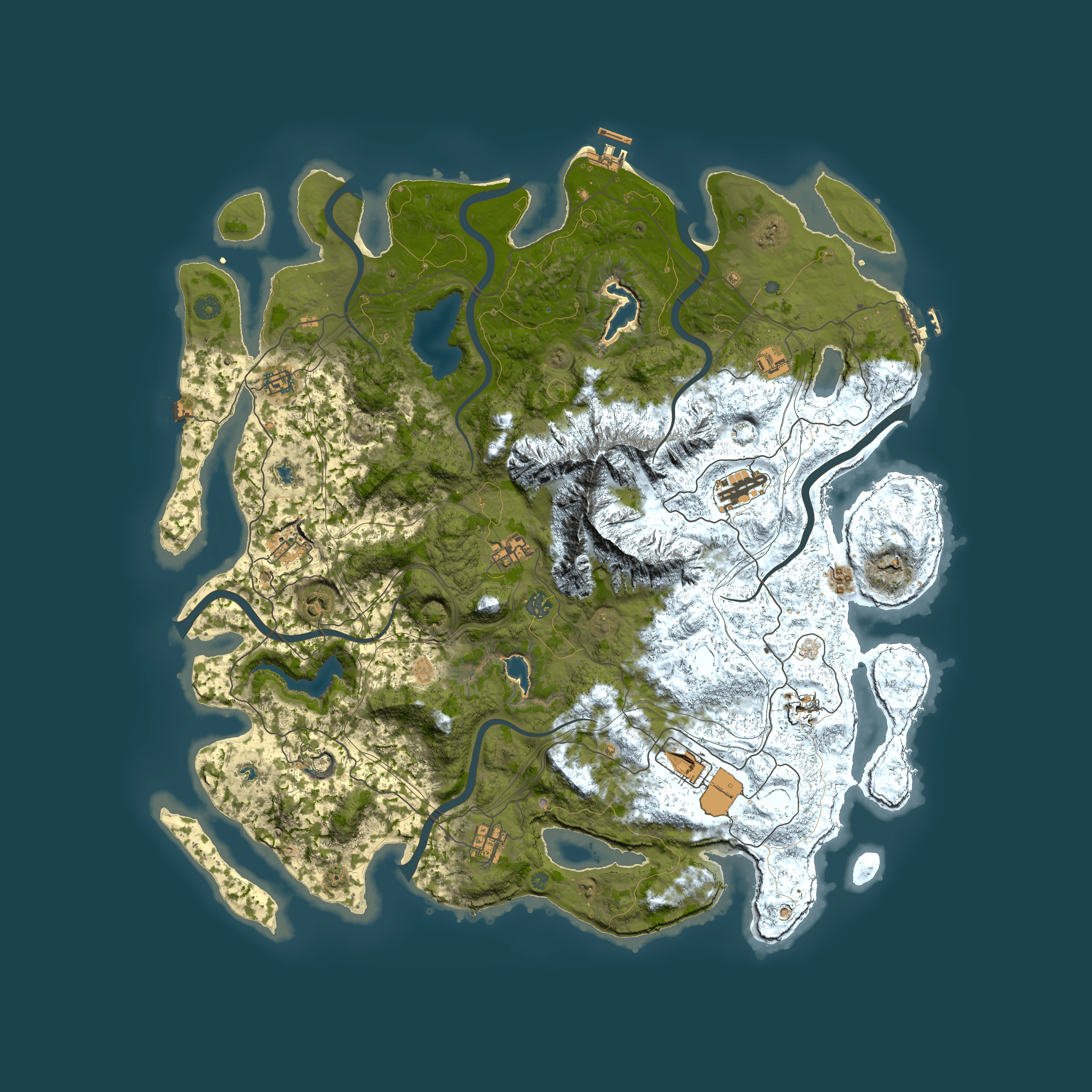 Full top-down render of Rust map seed 1042111910, 5050x5050m
