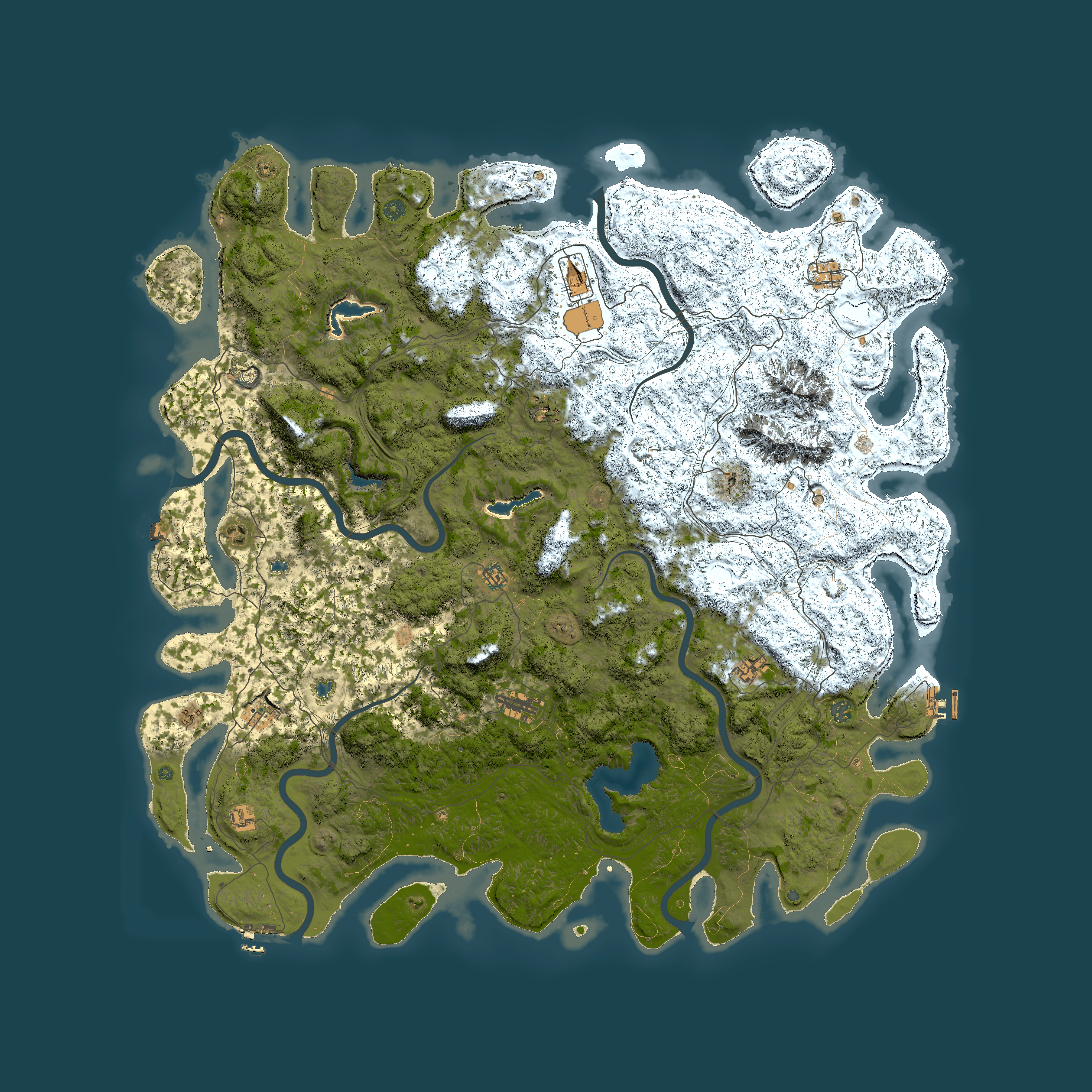 Full top-down render of Rust map seed 382311820, 6000x6000m