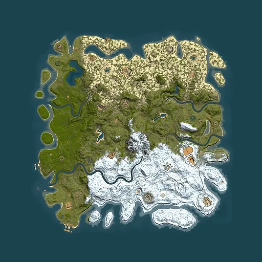Rust map seed 1501849189, 5550x5550m top-down preview