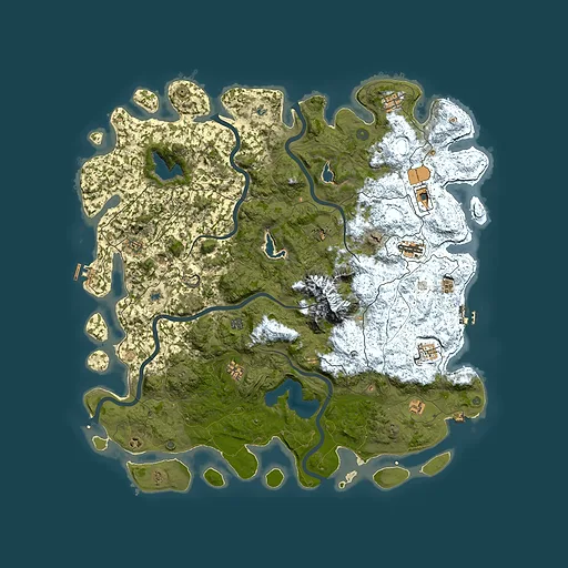 Rust map seed 1442288884, 5400x5400m top-down preview
