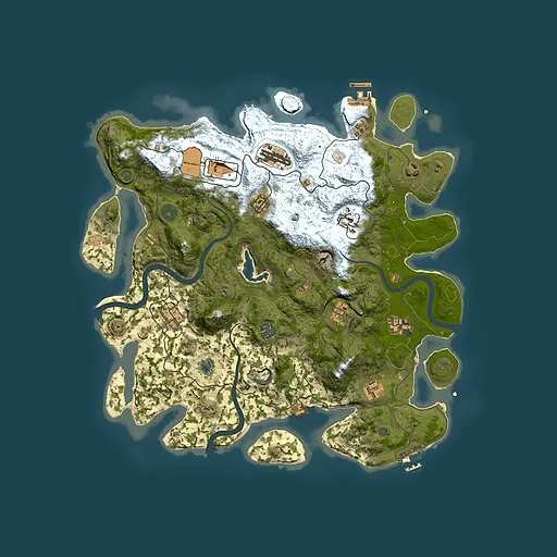 Rust map seed 1280946593, 4000x4000m top-down preview