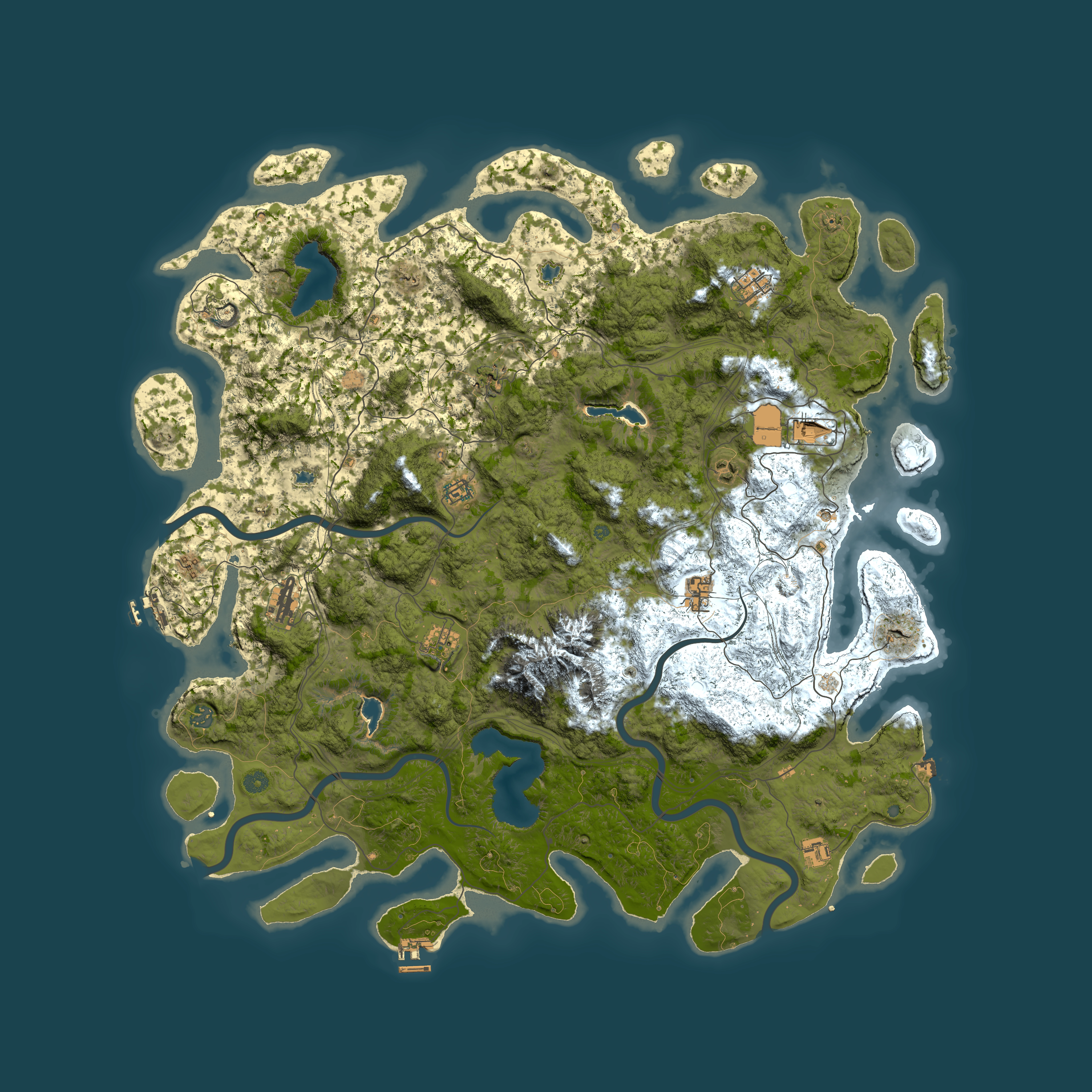 Full top-down render of Rust map seed 901220318, 5500x5500m