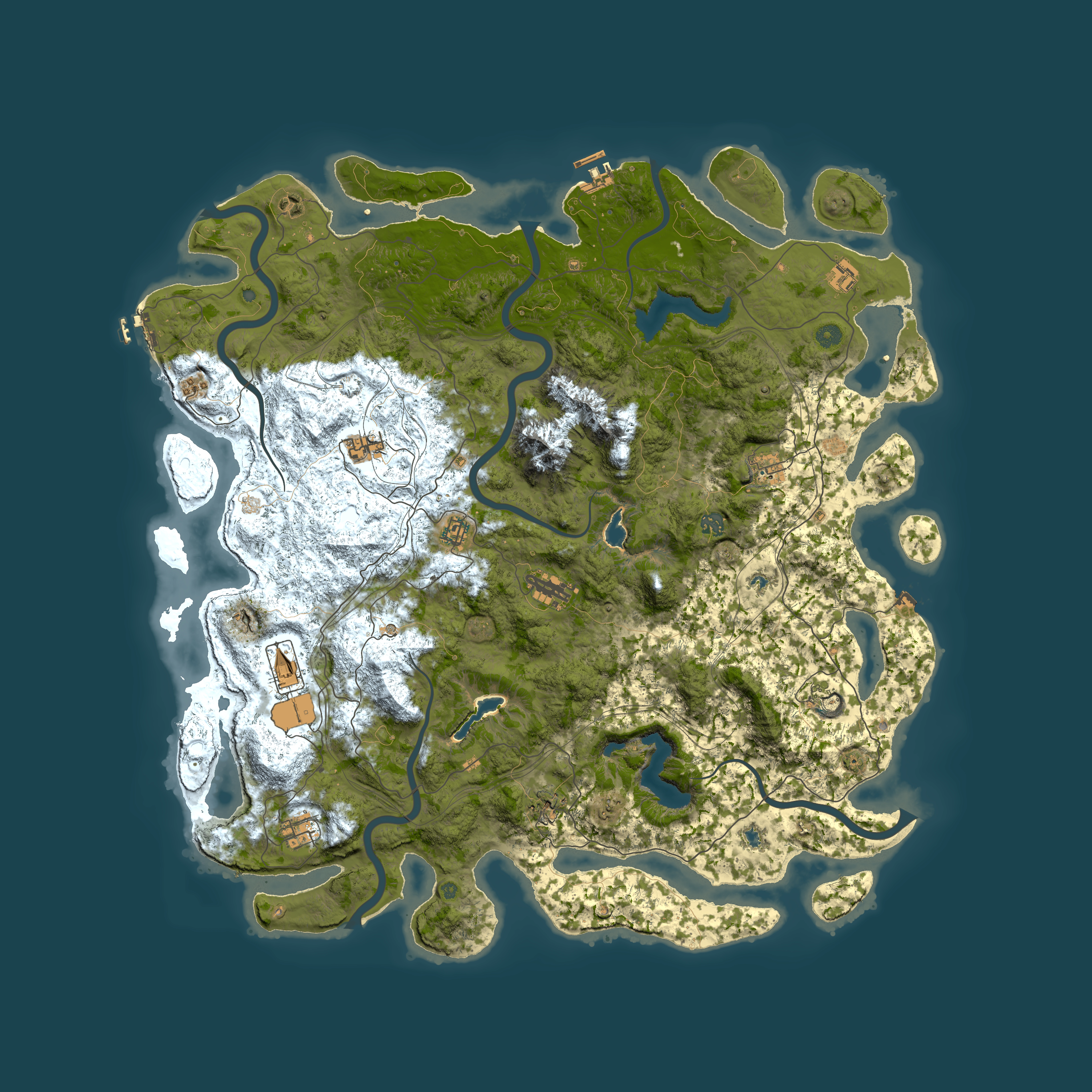 Full top-down render of Rust map seed 954029695, 5350x5350m