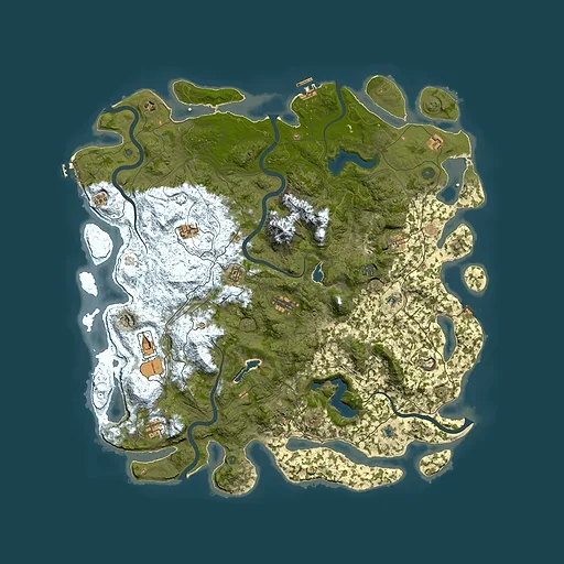 Rust map seed 954029695, 5350x5350m top-down preview