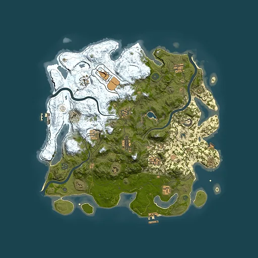 Rust map seed 300375785, 4200x4200m top-down preview
