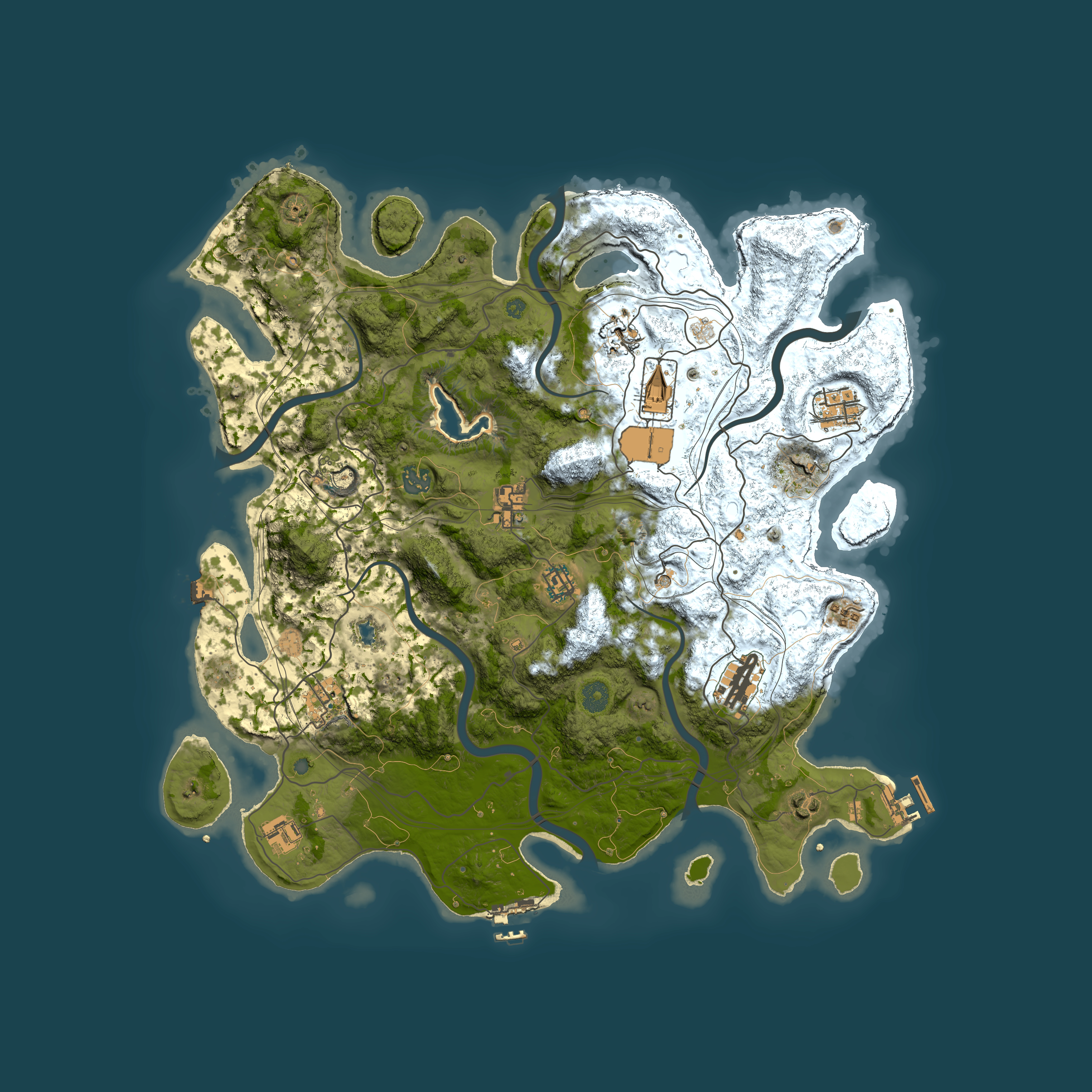 Full top-down render of Rust map seed 1778203406, 4300x4300m