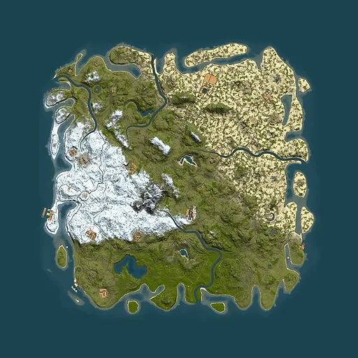 Rust map seed 851664848, 6000x6000m top-down preview