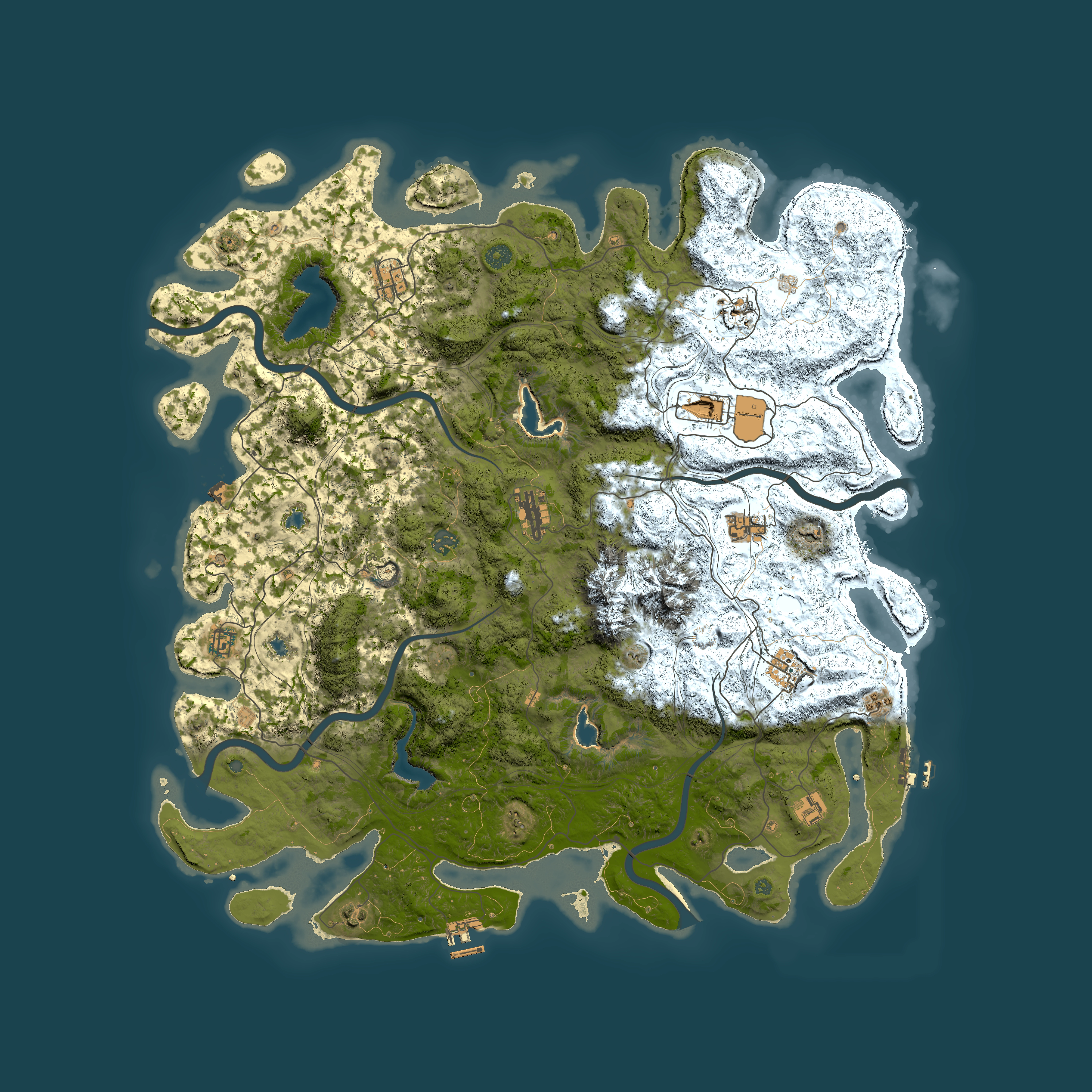 Full top-down render of Rust map seed 249529630, 5200x5200m