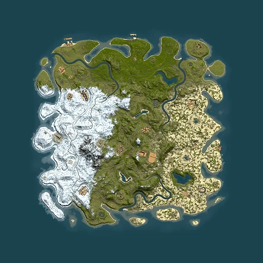 Rust map seed 1878417040, 5400x5400m top-down preview
