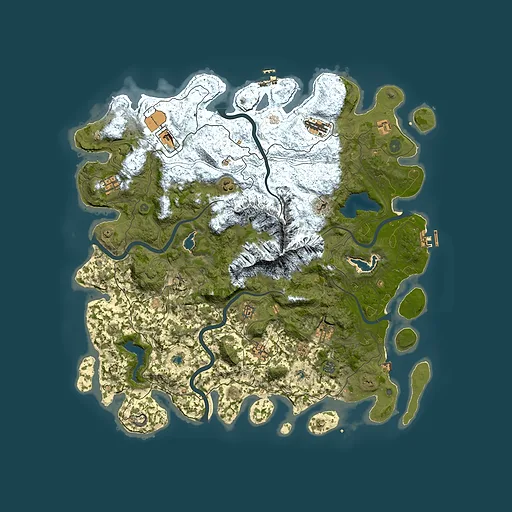 Rust map seed 1917847600, 5050x5050m top-down preview