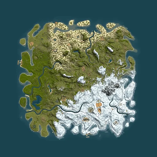 Rust map seed 420669367, 5850x5850m top-down preview
