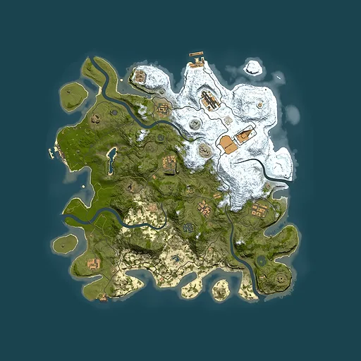 Rust map seed 1598313268, 4050x4050m top-down preview