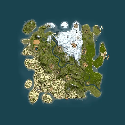 Rust map seed 1176692742, 3850x3850m top-down preview
