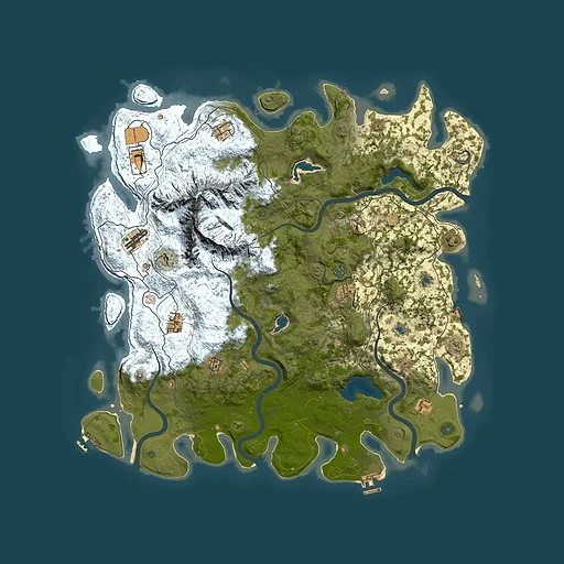 Rust map seed 535830954, 5000x5000m top-down preview