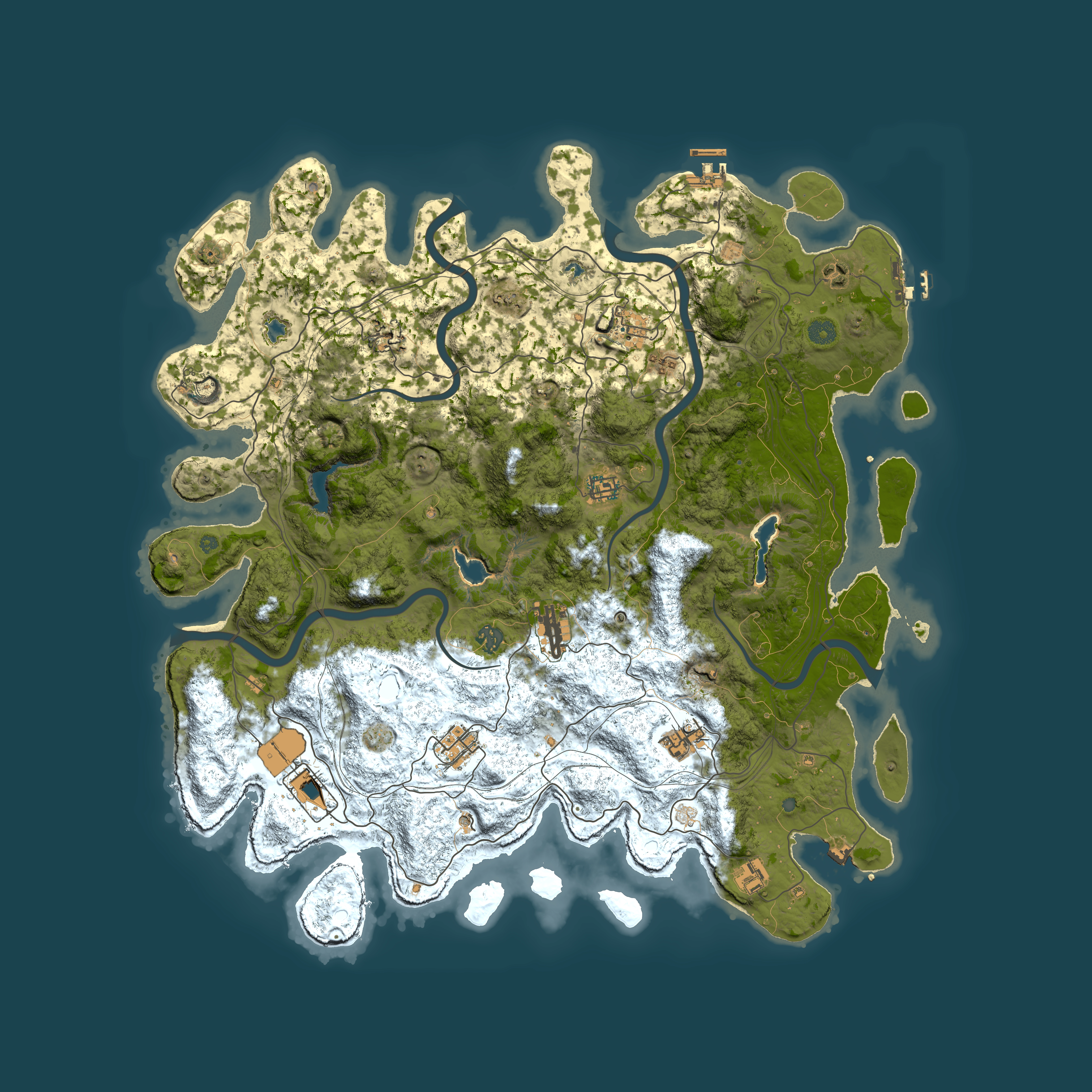 Full top-down render of Rust map seed 1428987943, 4800x4800m