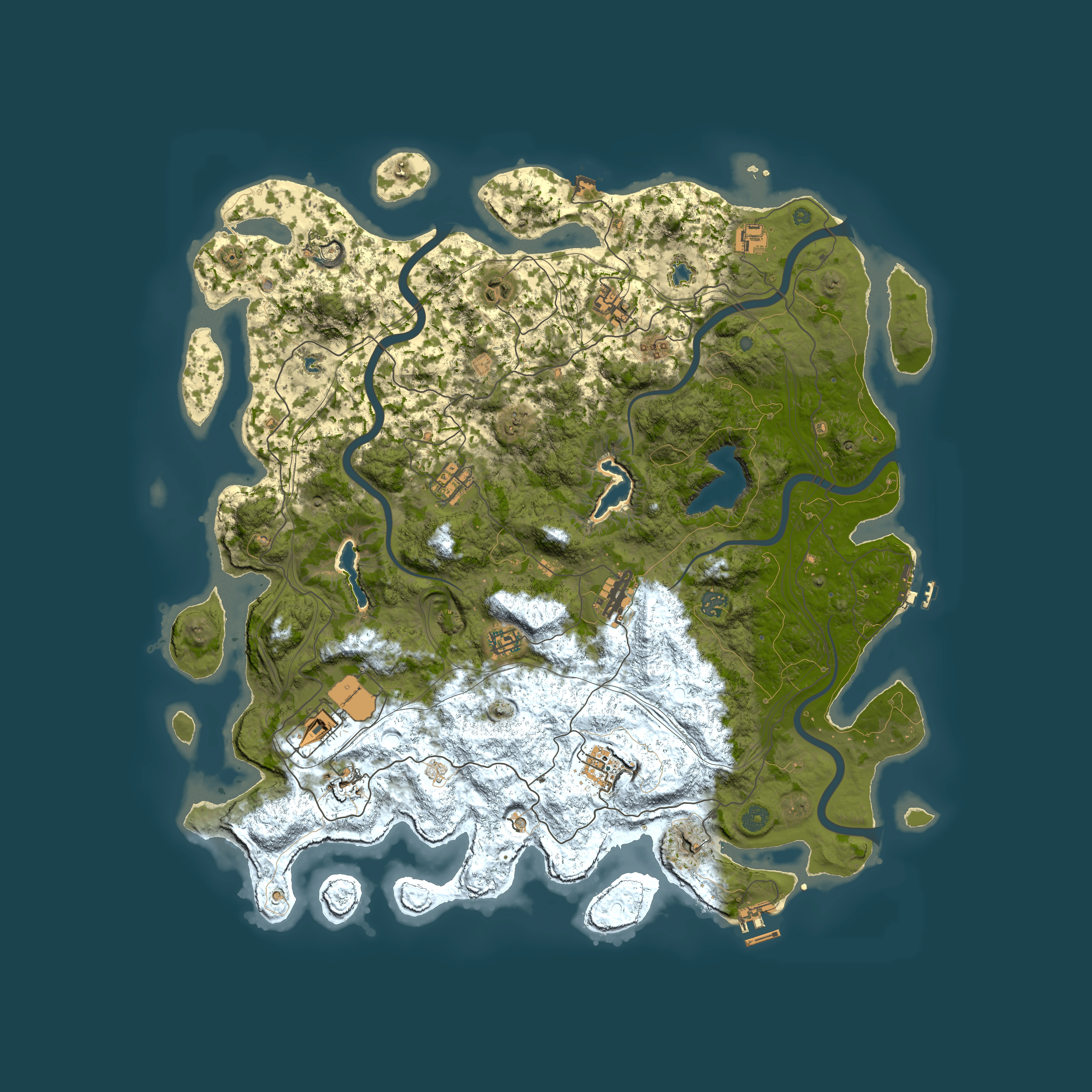 Full top-down render of Rust map seed 1331786040, 4850x4850m
