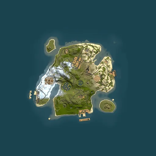 Rust map seed 501493322, 2000x2000m top-down preview