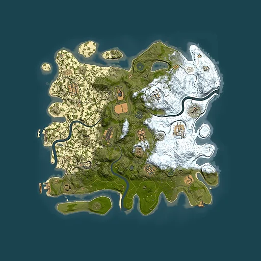 Rust map seed 1536120692, 3900x3900m top-down preview
