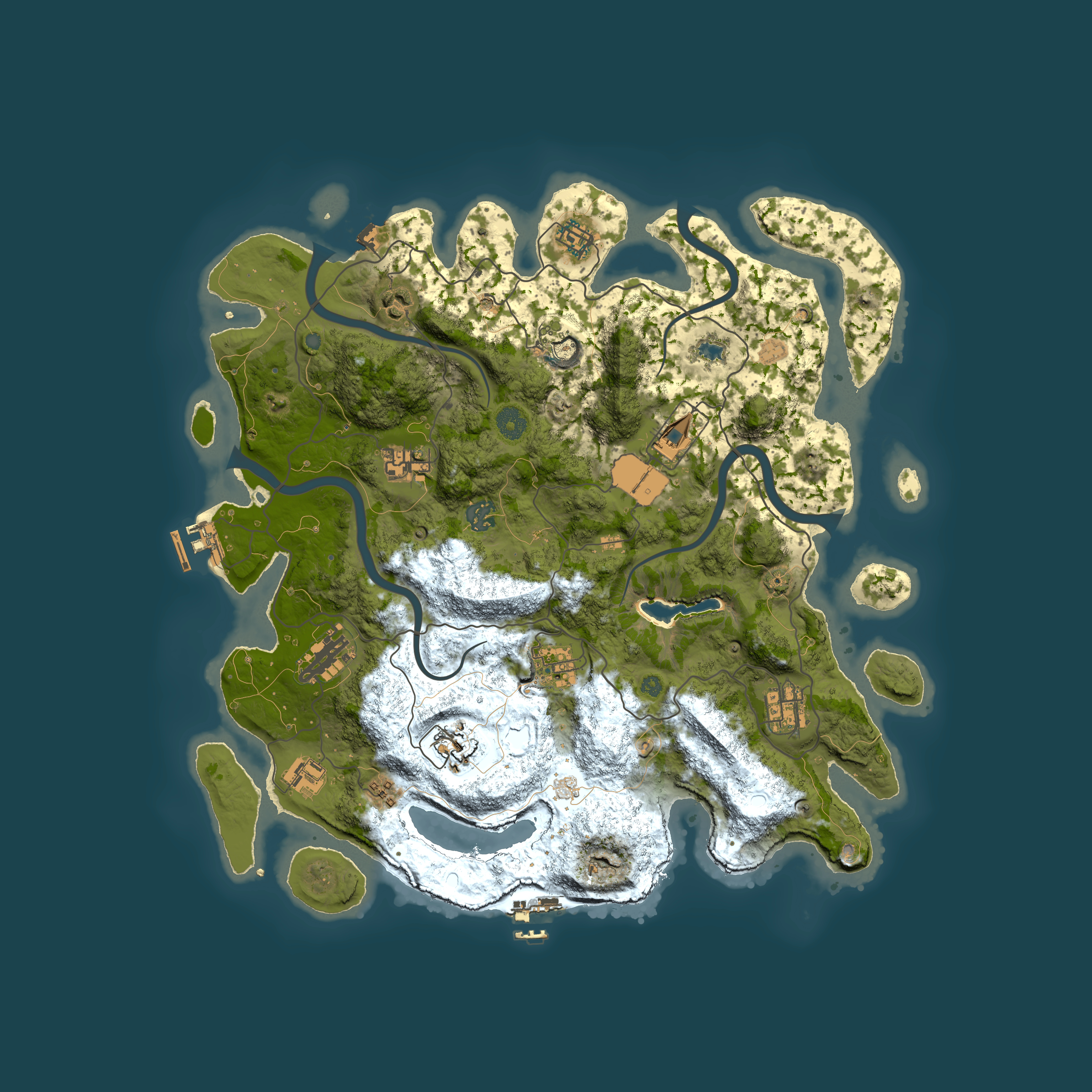 Full top-down render of Rust map seed 1013560905, 4050x4050m