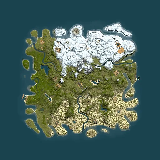 Rust map seed 809016472, 5000x5000m top-down preview