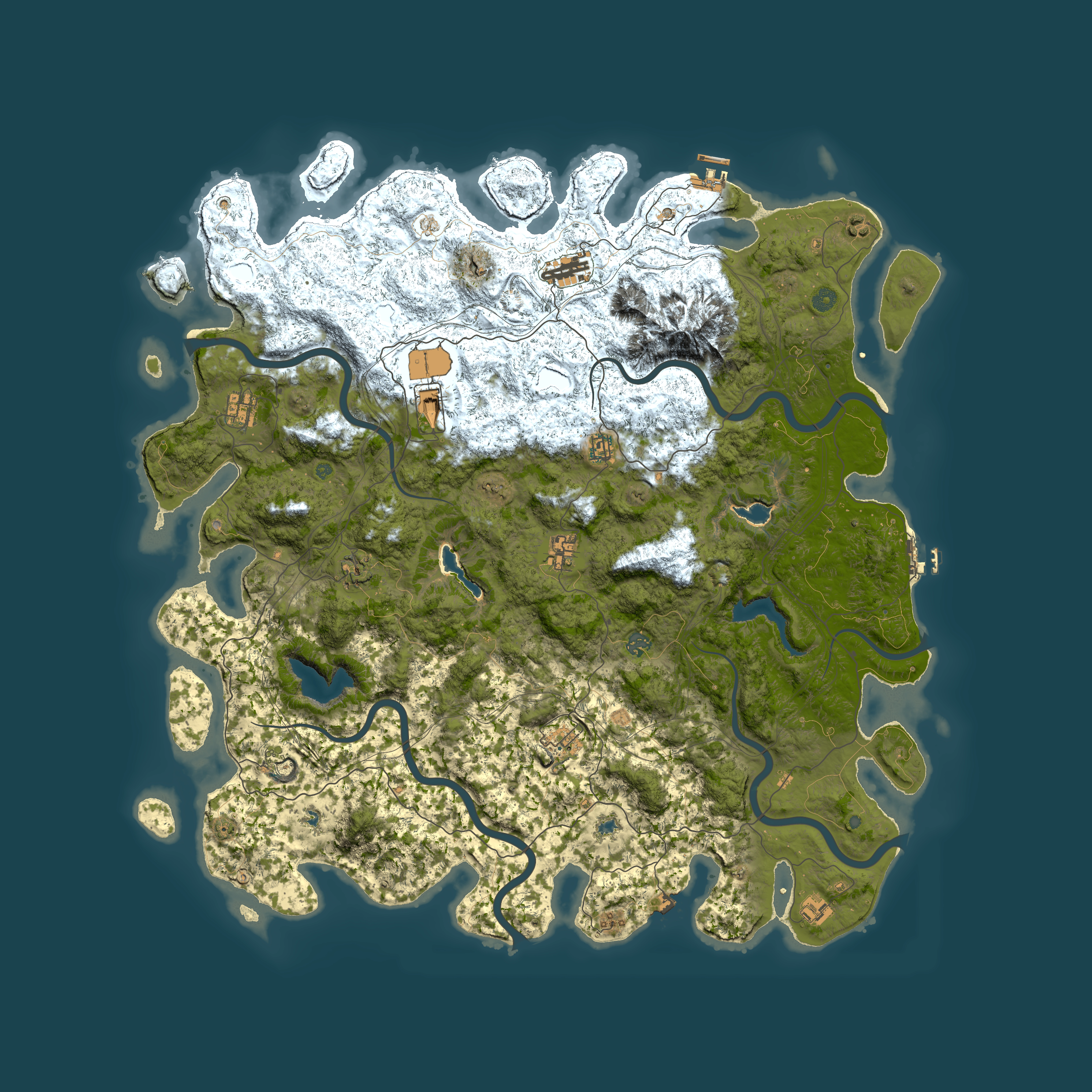 Full top-down render of Rust map seed 1939227925, 5500x5500m