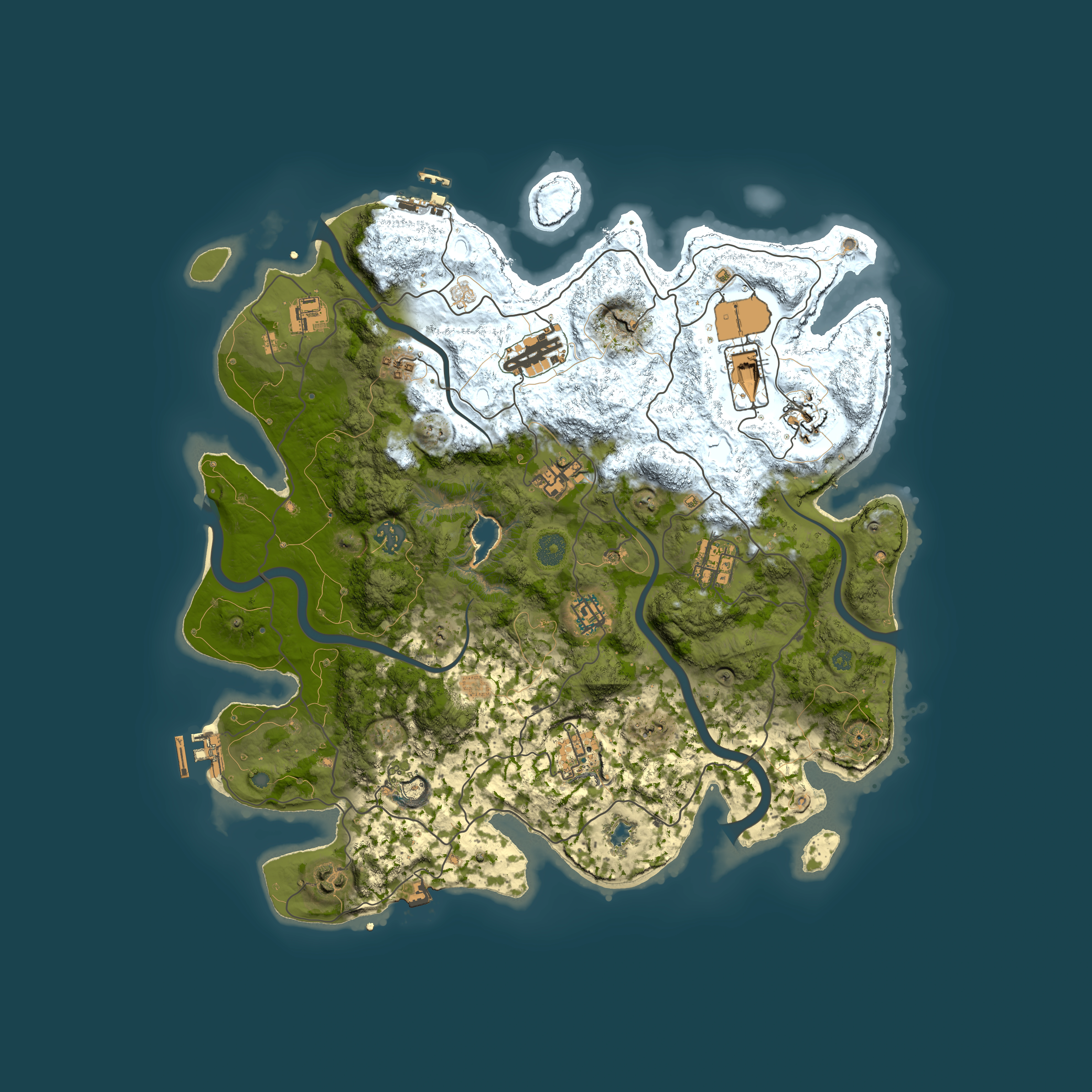 Full top-down render of Rust map seed 590703006, 4050x4050m