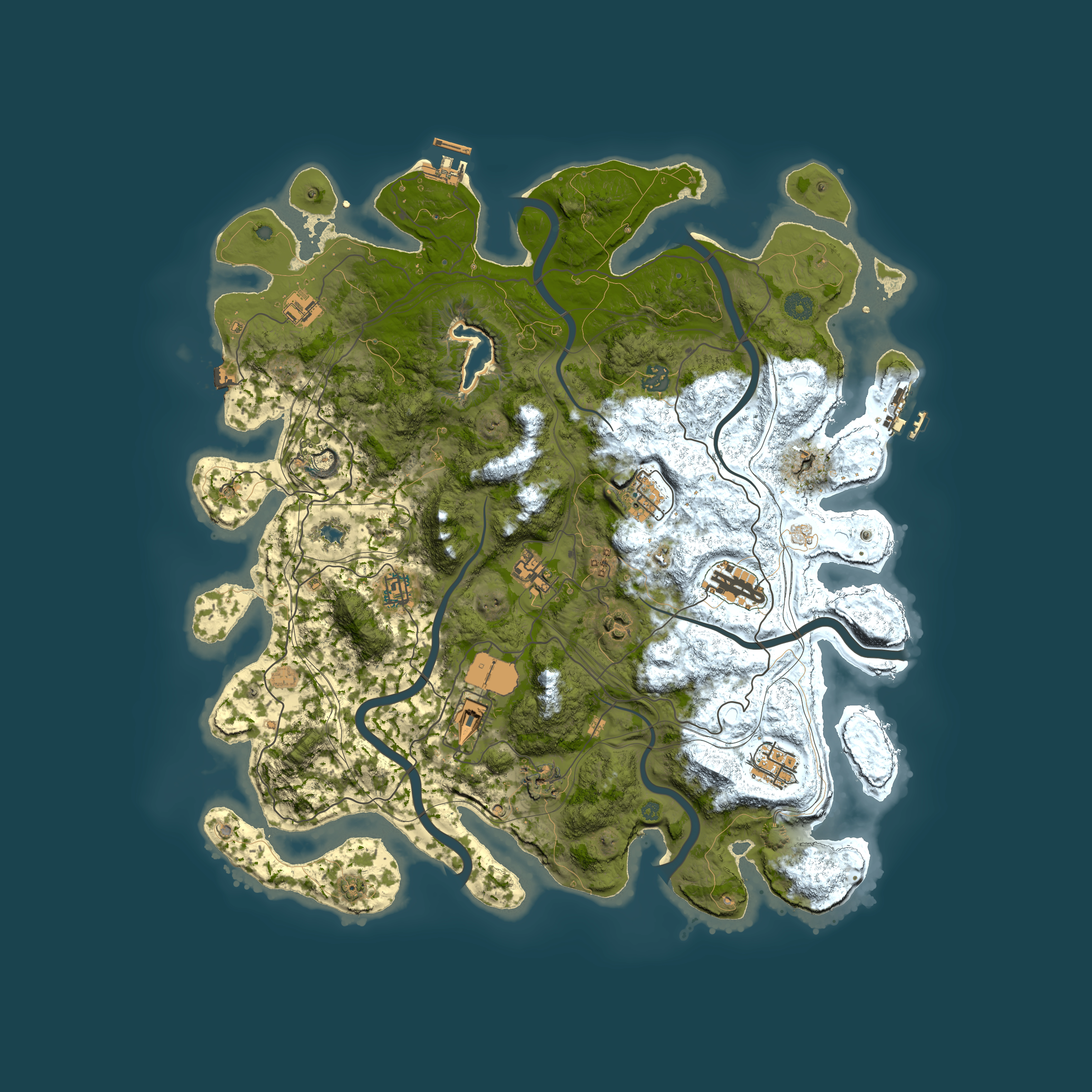 Full top-down render of Rust map seed 2038090447, 4450x4450m