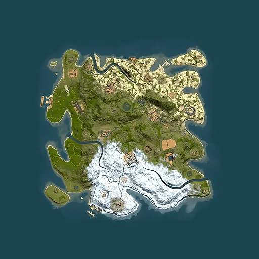 Rust map seed 1561879832, 3650x3650m top-down preview