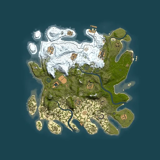 Rust map seed 1687191420, 3800x3800m top-down preview