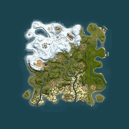 Rust map seed 489457300, 3750x3750m top-down preview