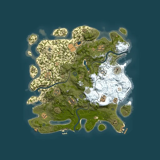 Rust map seed 234889297, 4000x4000m top-down preview