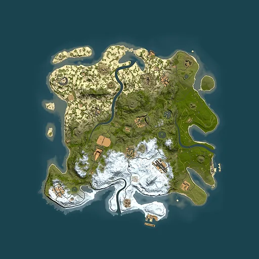 Rust map seed 2035382061, 3800x3800m top-down preview