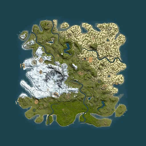 Rust map seed 229716539, 5500x5500m top-down preview