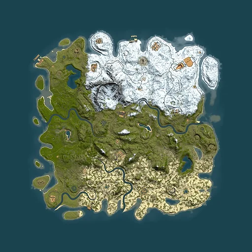 Rust map seed 2123821574, 5550x5550m top-down preview