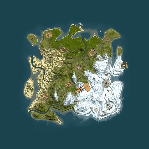 Rust map seed 1076931953, 3700x3700m top-down preview