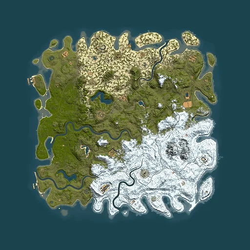 Rust map seed 120983042, 6000x6000m top-down preview