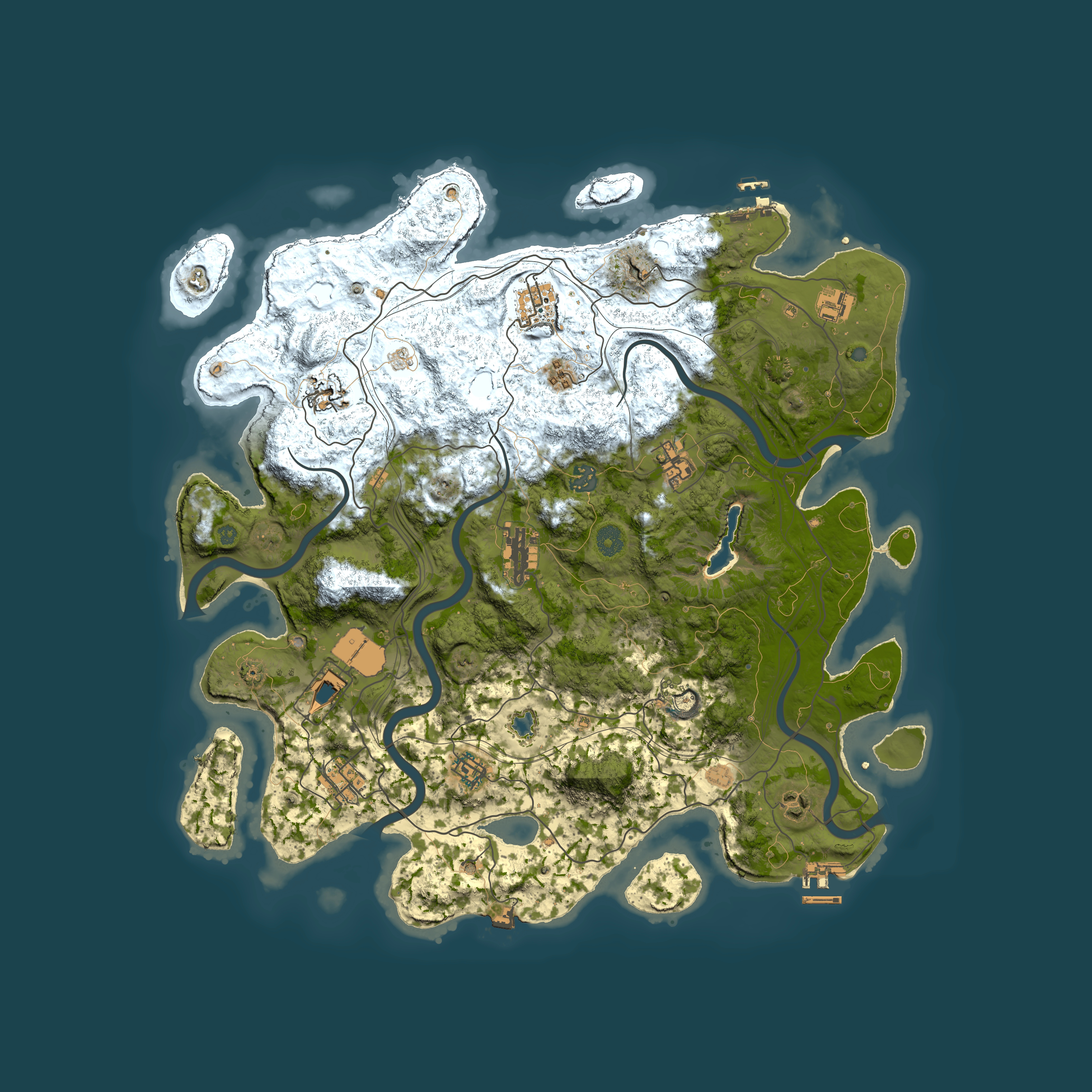 Full top-down render of Rust map seed 1996719955, 4400x4400m