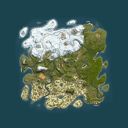 Rust map seed 1996719955, 4400x4400m top-down preview