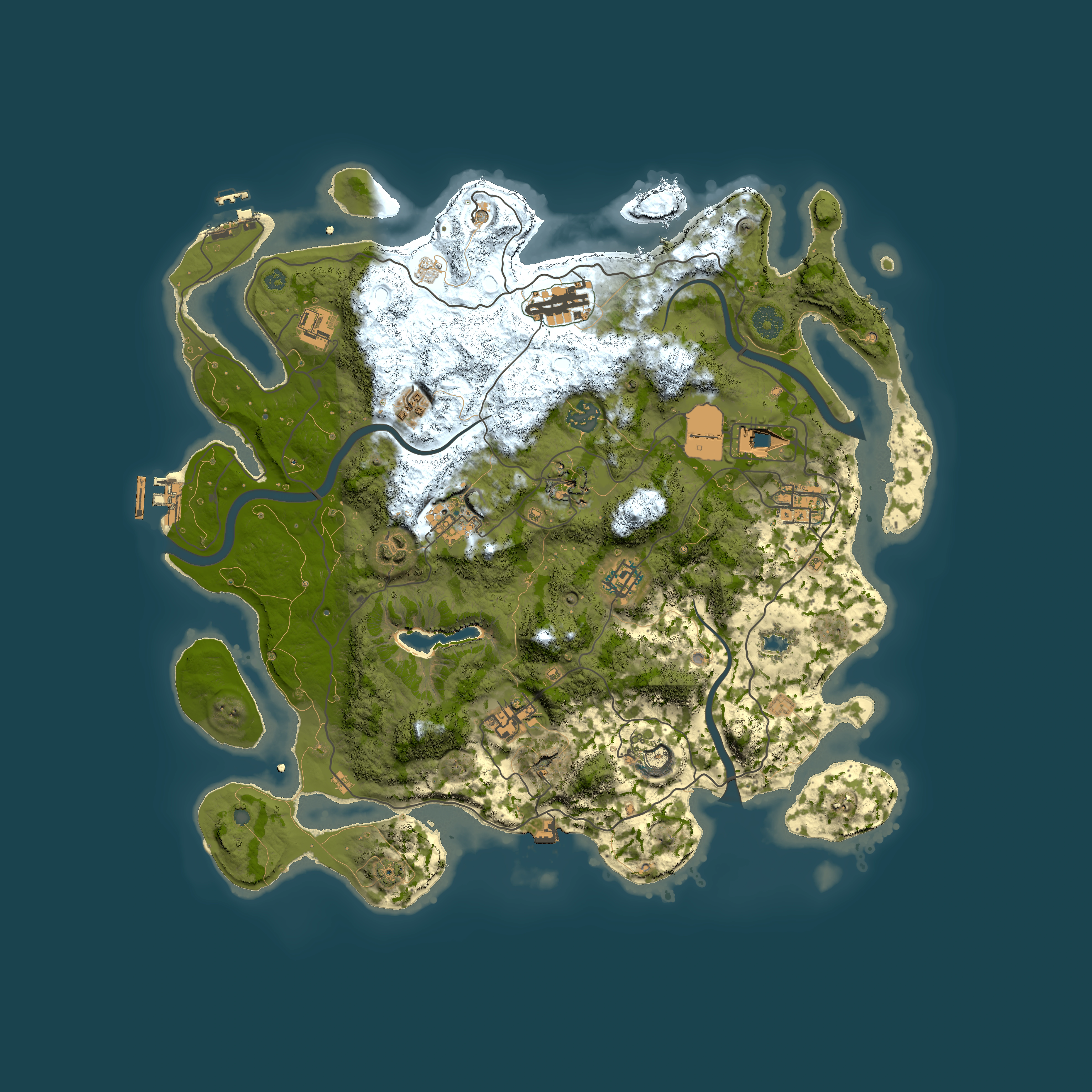 Full top-down render of Rust map seed 92702376, 4000x4000m