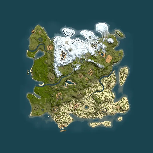 Rust map seed 2105999840, 4000x4000m top-down preview