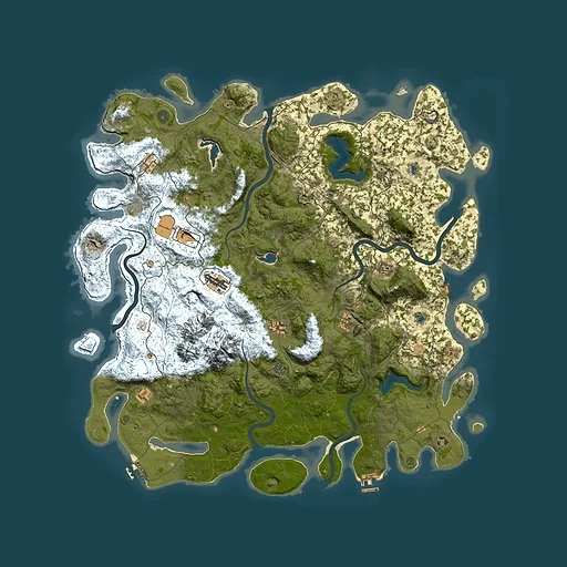 Rust map seed 1564472180, 5400x5400m top-down preview
