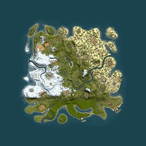 Rust map seed 578483, 4100x4100m top-down preview