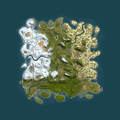Rust map seed 1590884809, 4300x4300m top-down preview