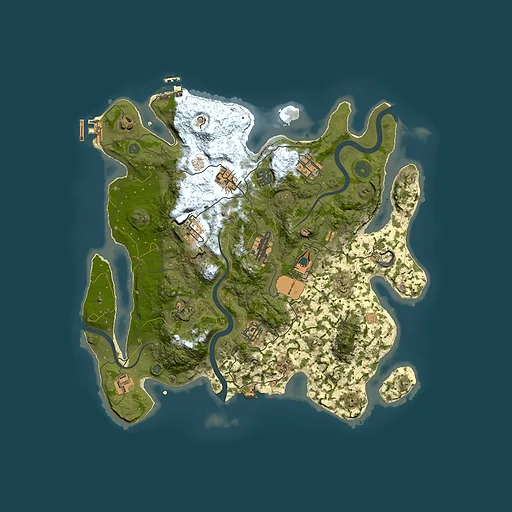 Rust map seed 82506688, 3650x3650m top-down preview