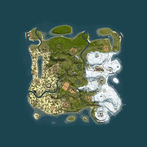 Rust map seed 411264056, 3700x3700m top-down preview