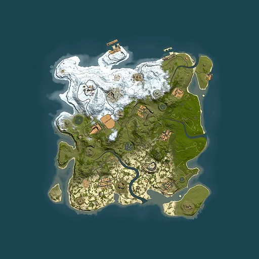 Rust map seed 820249157, 3550x3550m top-down preview